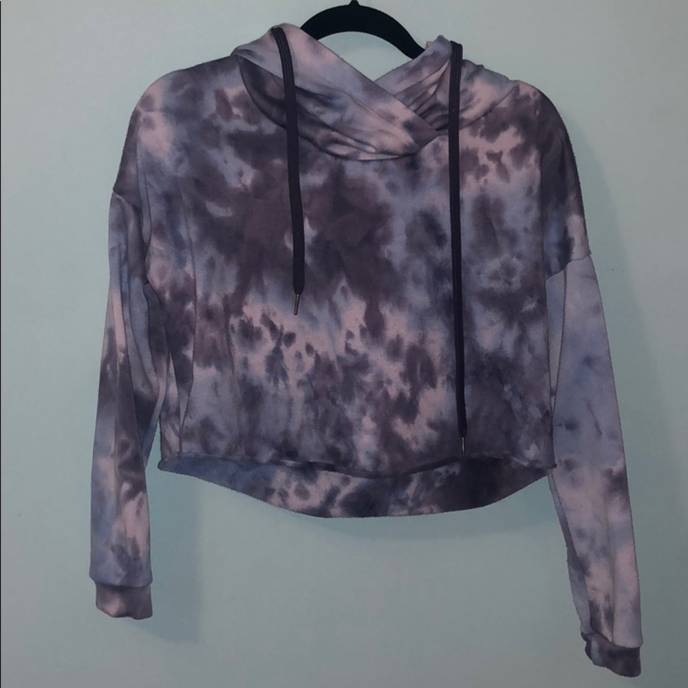 Tie dye crop top sweatshirt
